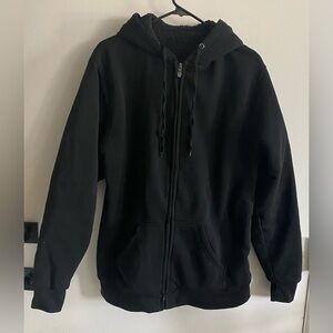 Men's Black Zip-Up Sweater